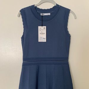 Zara Sleeveless Blue Dress